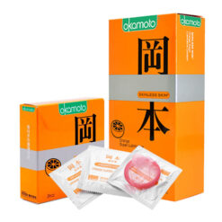 Bao cao su Okamoto Orange hương cam tươi - hộp 10 chiếc