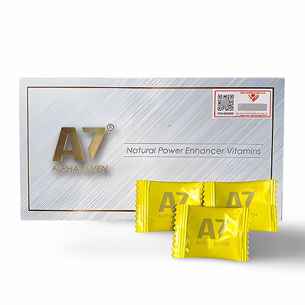 Kẹo A7 Alpha Seven cường dương cực mạnh - hộp 10 viên