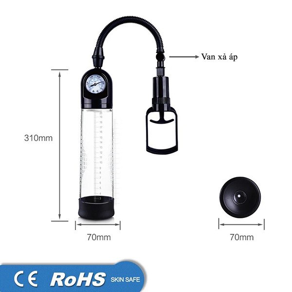 Máy tập dương vật Penis Pump Powerup có đồng hồ áp suất - Ảnh 2