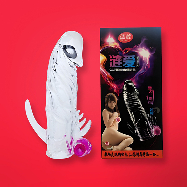 Bao cao su đôn dên trong suốt Penis rung gốc