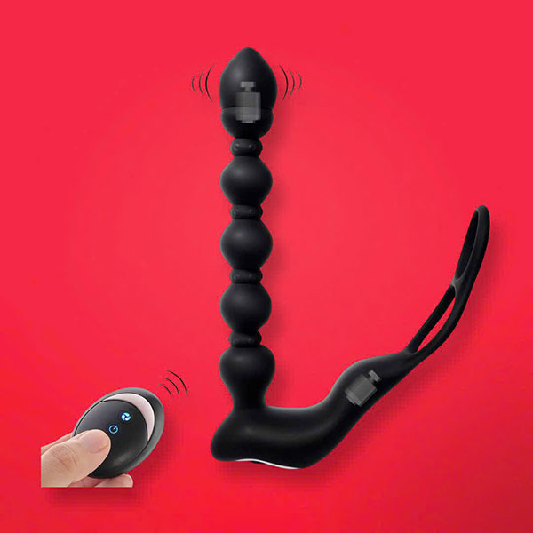 Máy rung hậu môn kiểu chuỗi hạt Body Safe điều khiển từ xa
