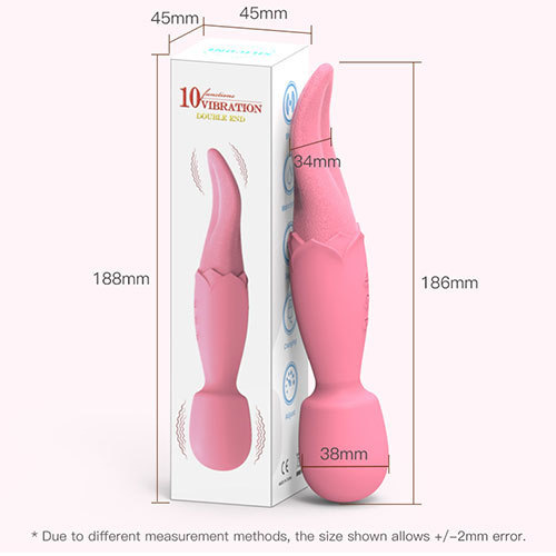 Chày rung massage kèm lưỡi liếm Double End 10 chế độ - Ảnh 4