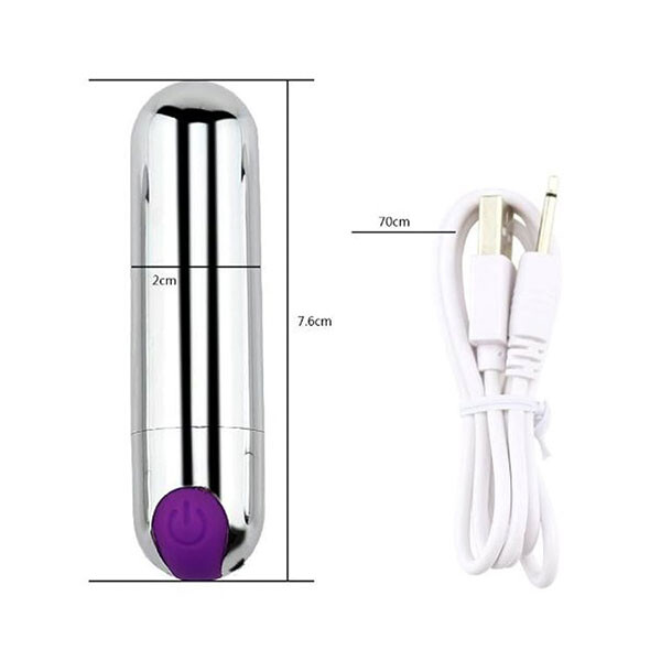 Đạn rung inox 10 chế độ, dùng sạc - Ảnh 3
