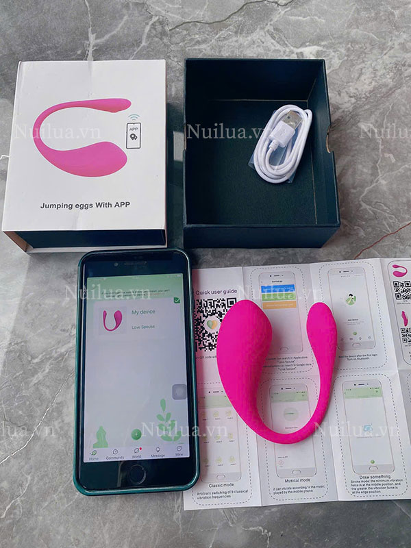 Trứng rung điều khiển qua smartphone Jumping Eggs with APP - Ảnh 4