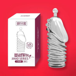 Bao cao su đôn dên khúc đầu Jihad bi gân nổi (trắng trong)