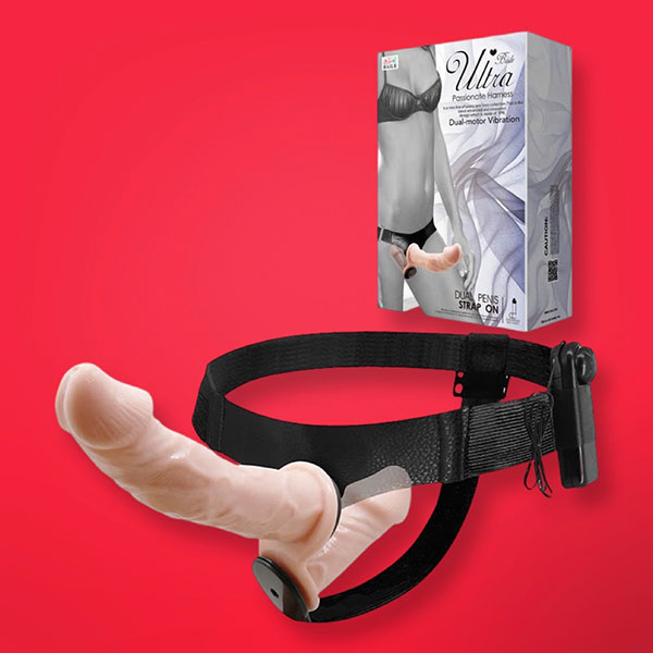 Dương vật giả 2 đầu gắn dây đeo cho les Baile - size Lớn
