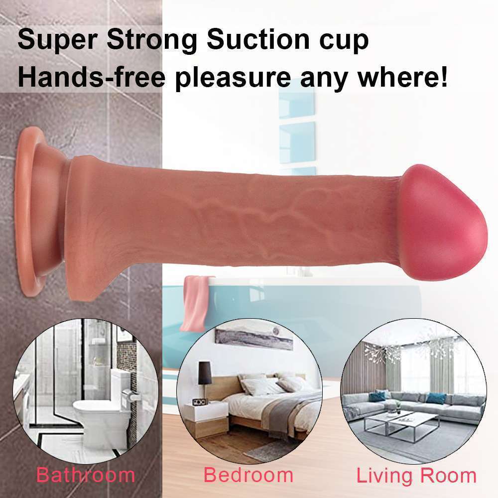 Dương vật giả hít tường siêu mềm size đàn ông Việt - Ảnh 4