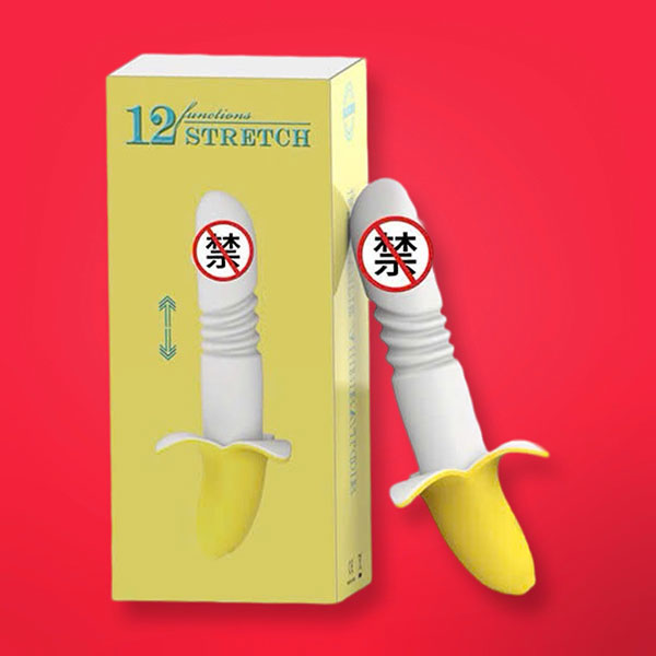 Dương vật giả trái chuối STRETCH rung thụt 12 chế độ