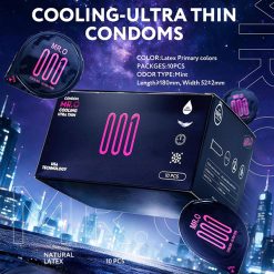 Bao cao su MR.O Cooling Ultra Thin mỏng trơn, kéo dài tgian, nhiều gel