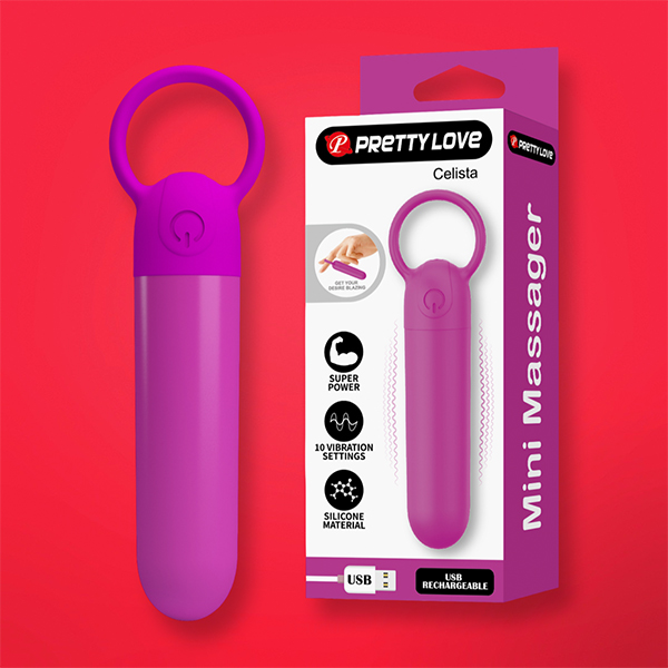 Trứng rung mini Pretty Love Celista 10 chế độ cực mạnh, sạc pin